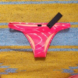 NWT Triangl Neon Pink Tie Dye Neoprene Bikini Bottoms Size Medium
